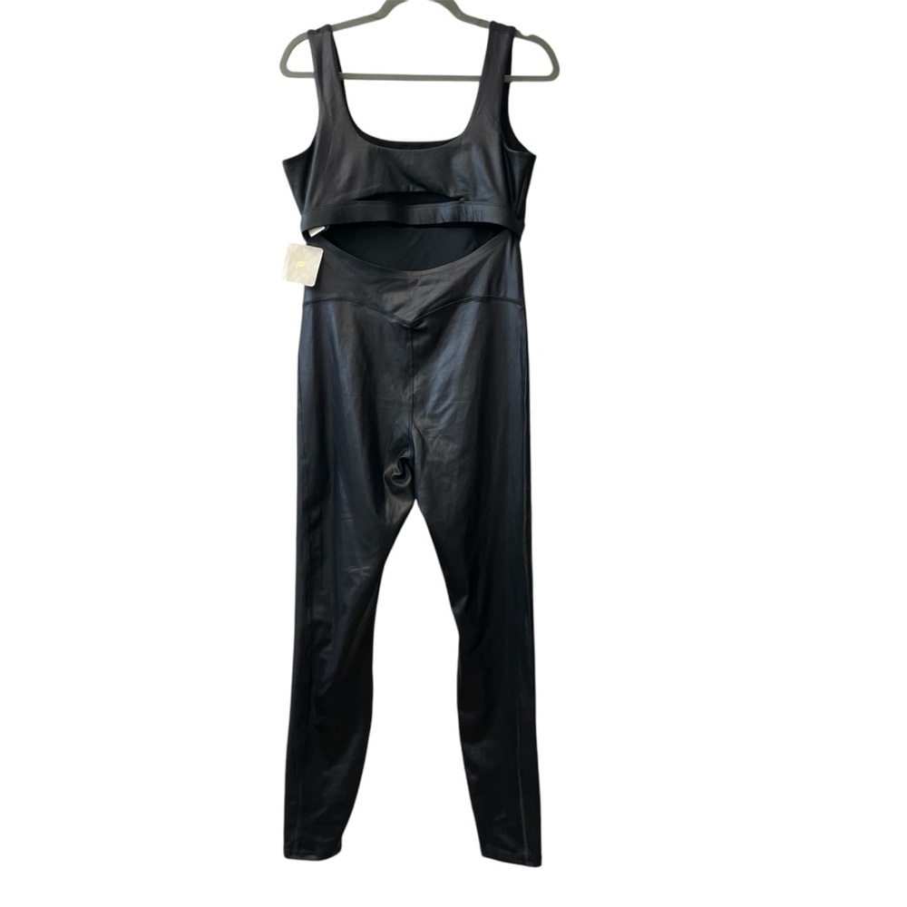 Fabletics Motion365+ Black Shine Athleisure Ankle Length Jumpsuit - Picture 5 of 12